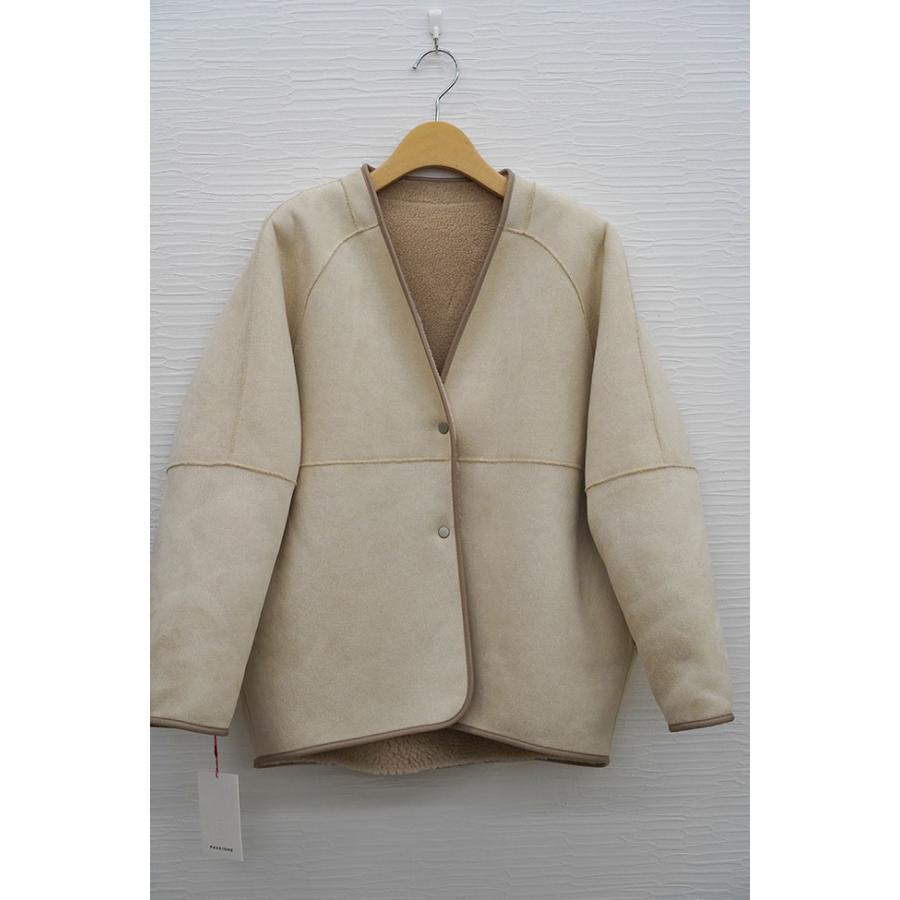 PASSIONE（パシオーネ） リバーシブル ノーカラーボアジャケット