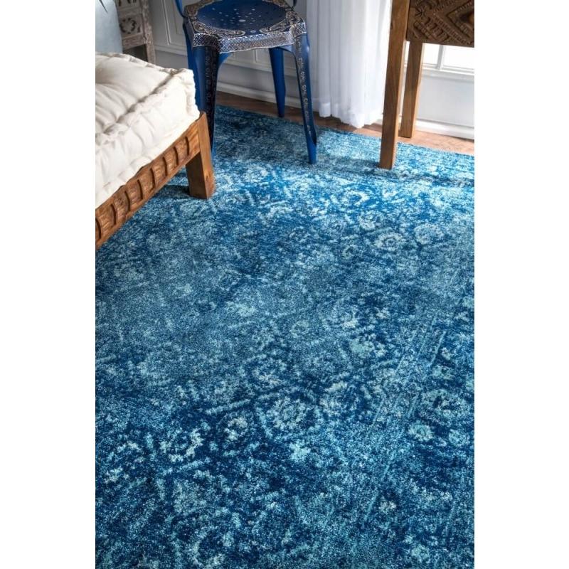 ラグ 絨毯 オリエンタル柄 男前 ヴィンテージ風ラグ オーバーダイ