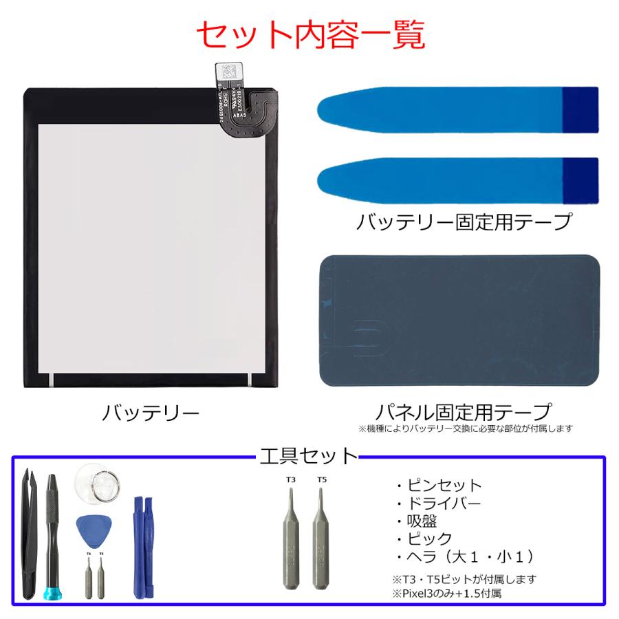 Google Pixel 5 互換バッテリー 工具セット 交換 PSE準拠 1年間保証