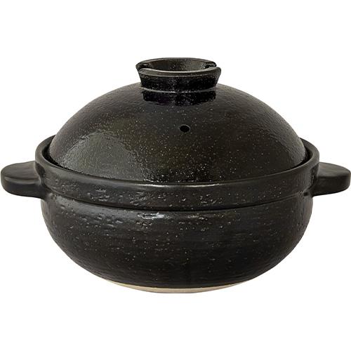 長谷園 公式限定取扱 かまどさんプレミアム 三合炊き 墨 土鍋 かまど