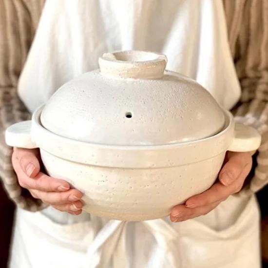 長谷園 公式限定取扱 かまどさんプレミアム 二合炊き 白 土鍋 かまど