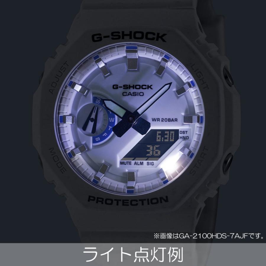 G-SHOCK Gショック GA-2100HDS-7AJF ホワイト＆ブルー 蓄光文字板