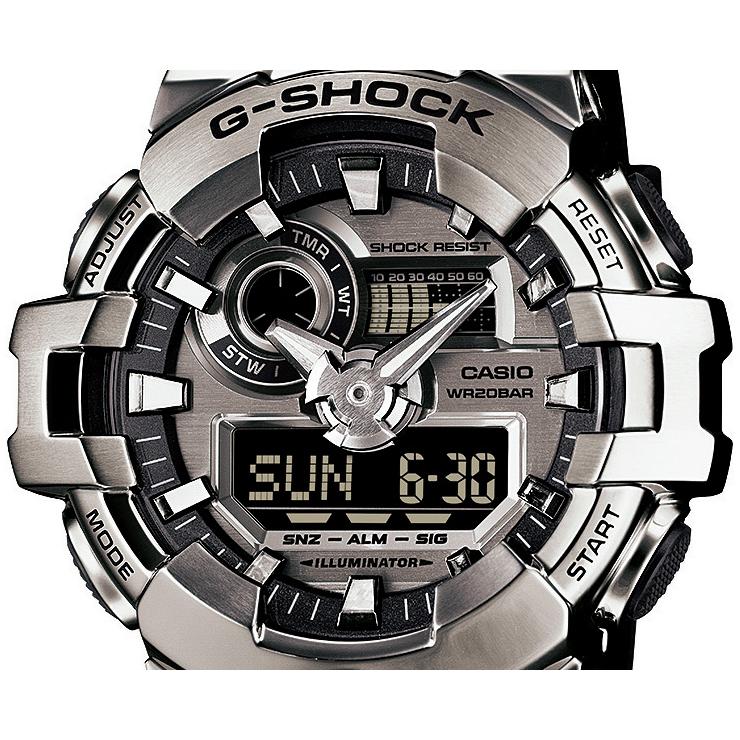 BIG CASE G-SHOCK Gショック メタルカバード シルバー＆ブラック GM