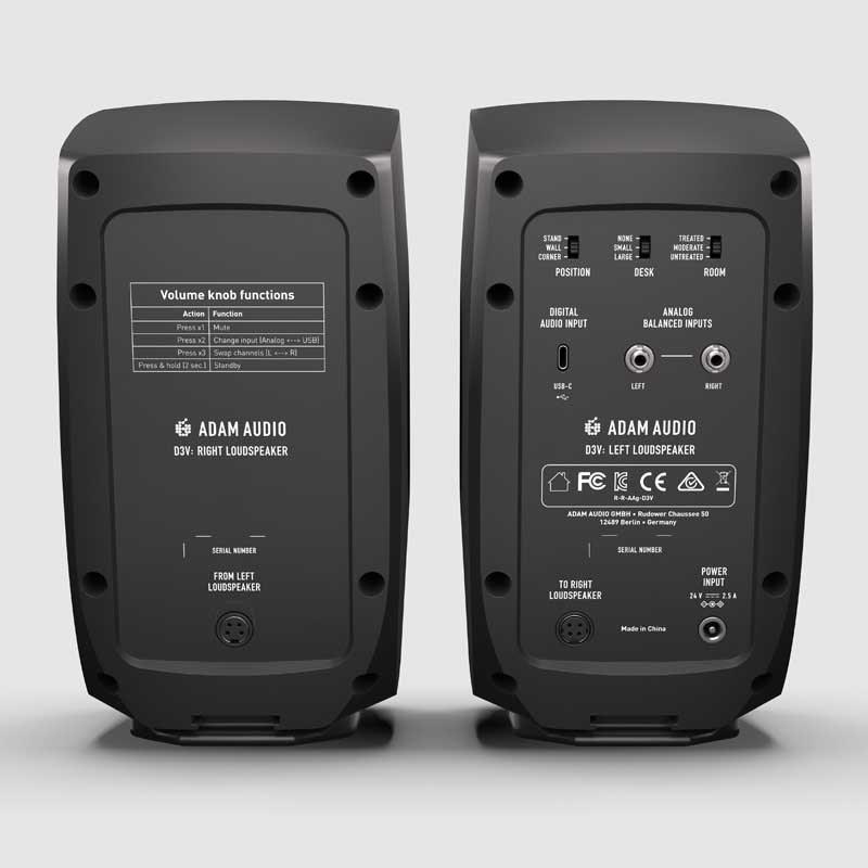 ADAM D3V Black (ペア)(国内正規品)(アダム)(モニタースピーカー