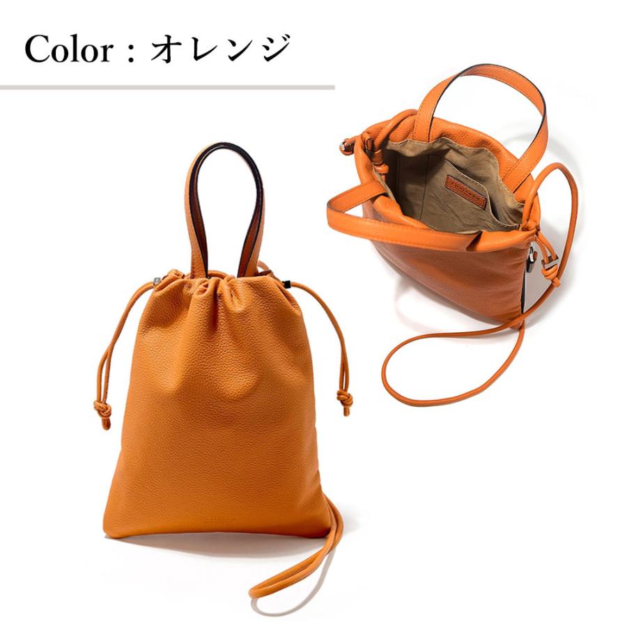 FUJITAKA フジタカ 公式 レザー巾着ミニバッグ 2WAY (フィノ) No