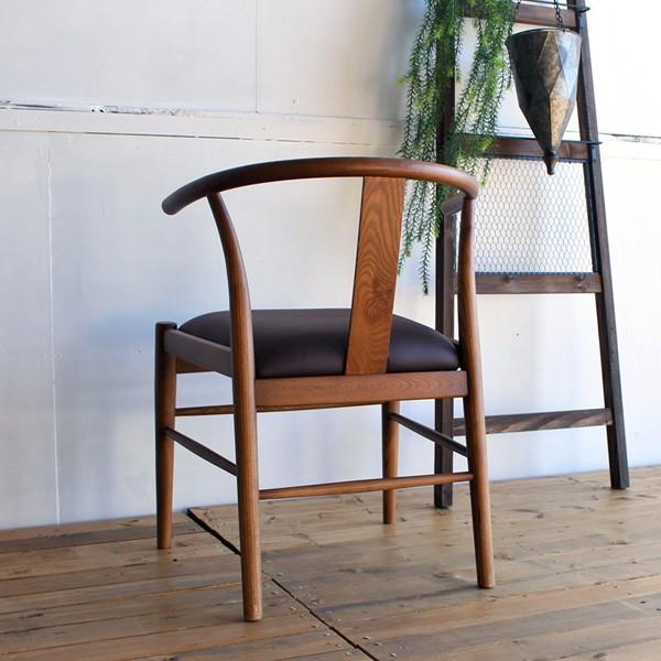 アンティーク風 ダイニングチェア 無垢材 アカシア 木製 肘付き 北欧