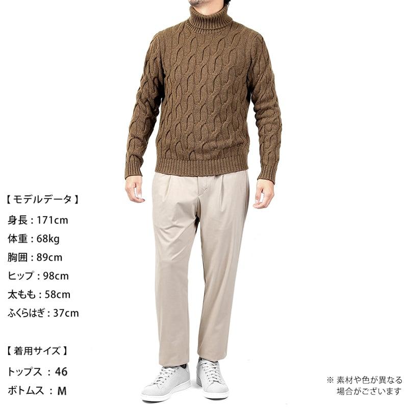 ZANONE（ザノーネ） ジーロンウール5ゲージケーブル編みタートルネック