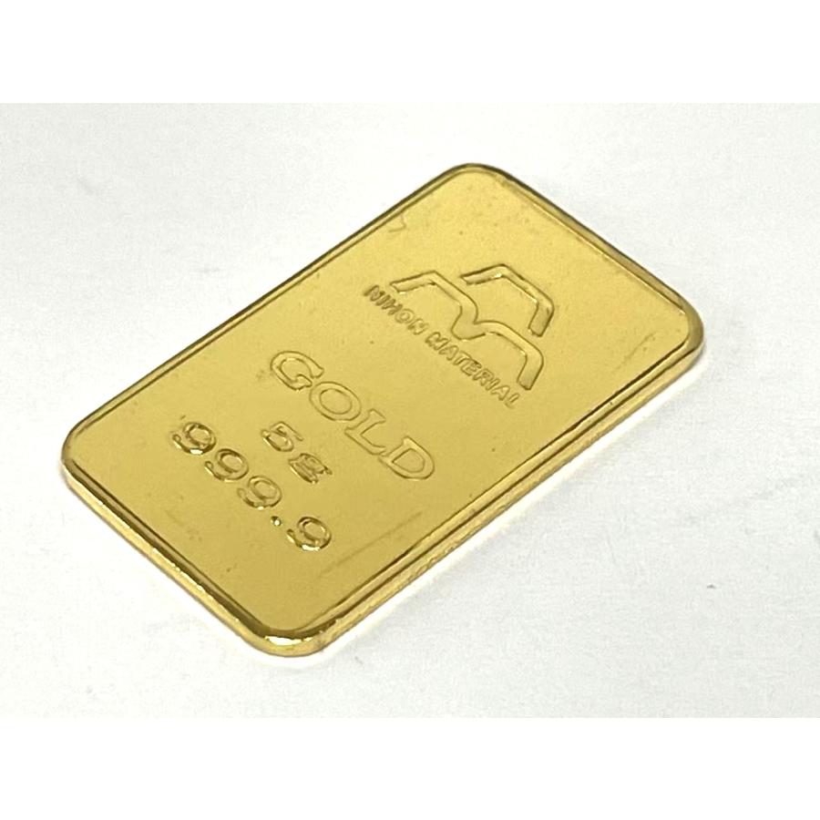 新品 純金 インゴット 24金 Au 5g ゴールド バー 日本マテリアル K24