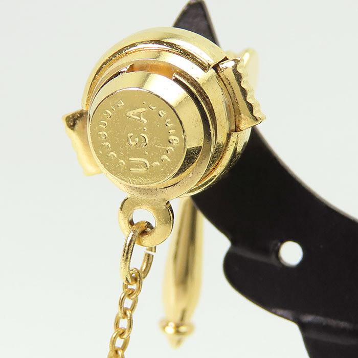 送料無料 K18 タイタック タイピン ハンマー ガベル 木槌 プレゼント