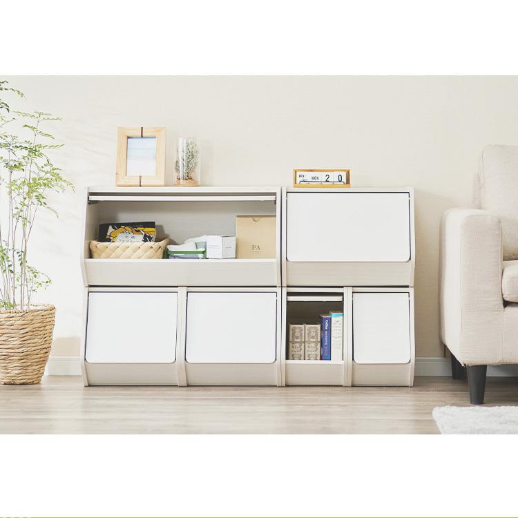 IRIS OHYAMA（アイリスオーヤマ） 収納ボックス 2個セット フタ付き 幅