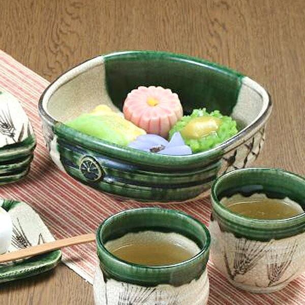 瀬戸焼 東窯 春草作 菓子鉢 径17.2cm 日本製 赤津焼 陶器 茶道 茶道具