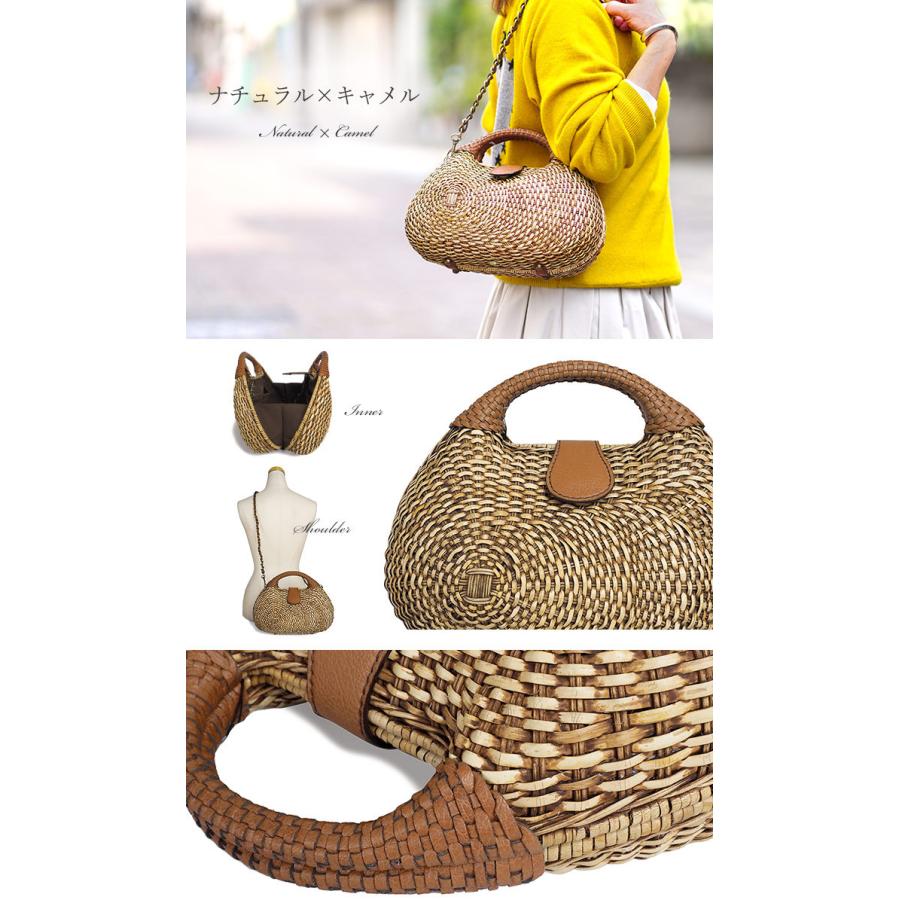 かごバッグ アテンペ アレックス S 2way ショルダー ウィッカー ラタン