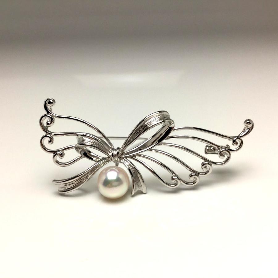 真珠 ブローチ パール アコヤ真珠 真珠ブローチ パールブローチ 8.9mm