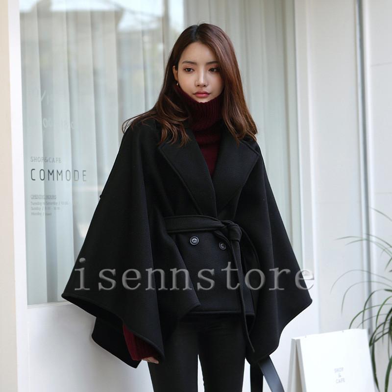 チェスターコート 厚手 秋冬 ウール混 ショート丈 ケープコート