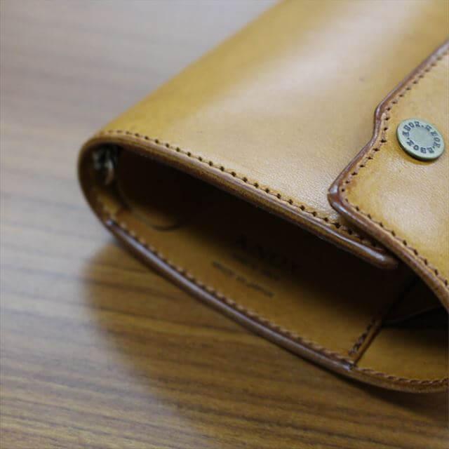 KNOX オーセン システム手帳 フラップ留めタイプ ブラウン ミニ5サイズ