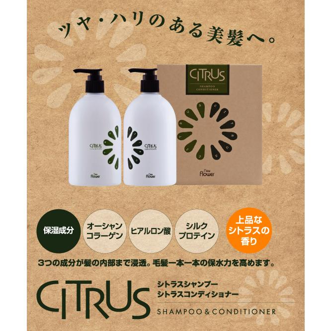 ニューフラワー シトラスシャンプー＆コンディショナーセット : 愛