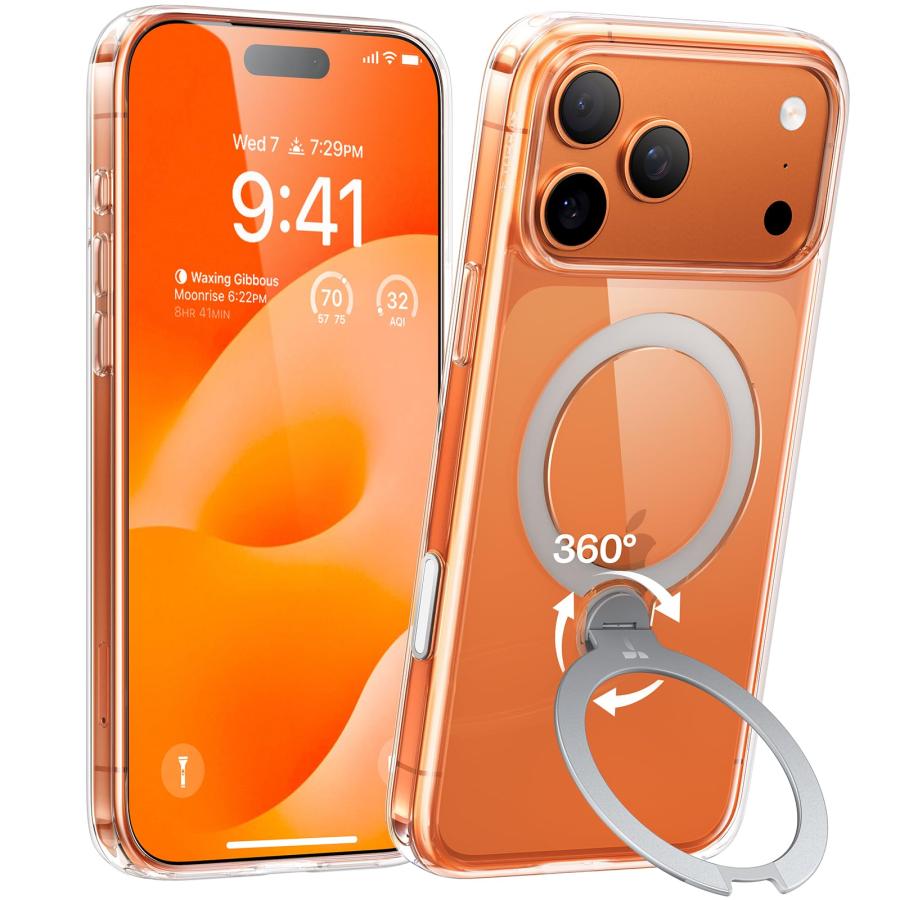 TORRAS iPhone 17 Pro Max 用 ケース【多機能一体・360°新定点回転