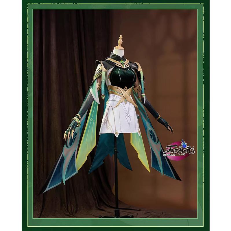 五次元 原神 コスプレ ネフェル 衣装 ※ウィッグ 靴 つけまつげ 追加