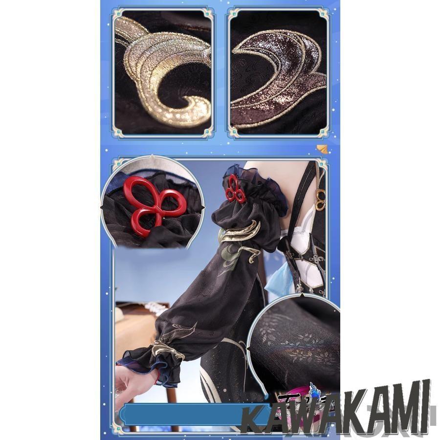 三分妄想 原神 コスプレ 申鶴 冷花幽露 海灯祭 スキン 衣装 ※ウィッグ