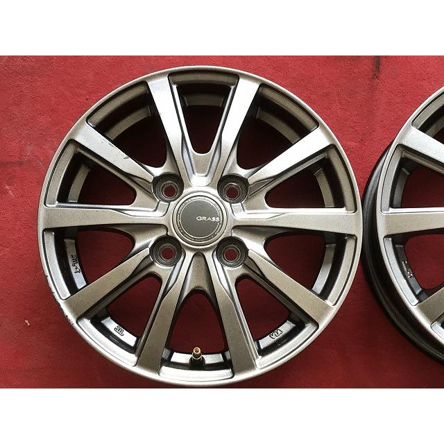 YOKOHAMA GRASS グラス 13インチアルミホイール 13x4J+42 PCD100 4穴 a