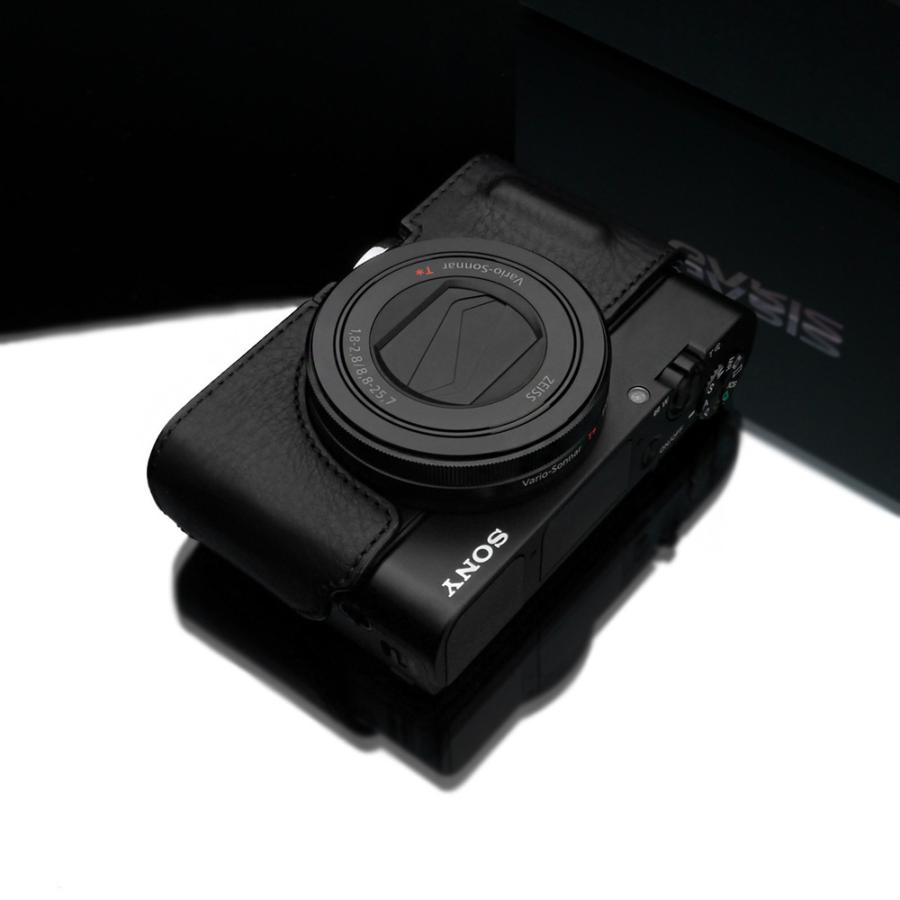GARIZ SONY DSC-RX100 M5/M4/M3用 本革カメラケース HG-RX100BK