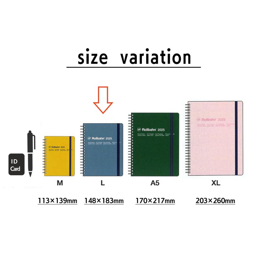 デルフォニックス 2025年 手帳 ロルバーン ダイアリー L [マンスリー