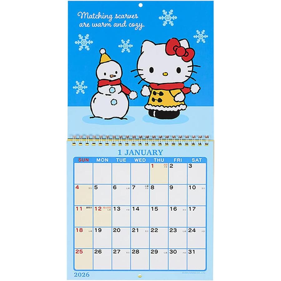 サンリオ 2026年 カレンダー (日始) 壁掛けカレンダー ウォール M