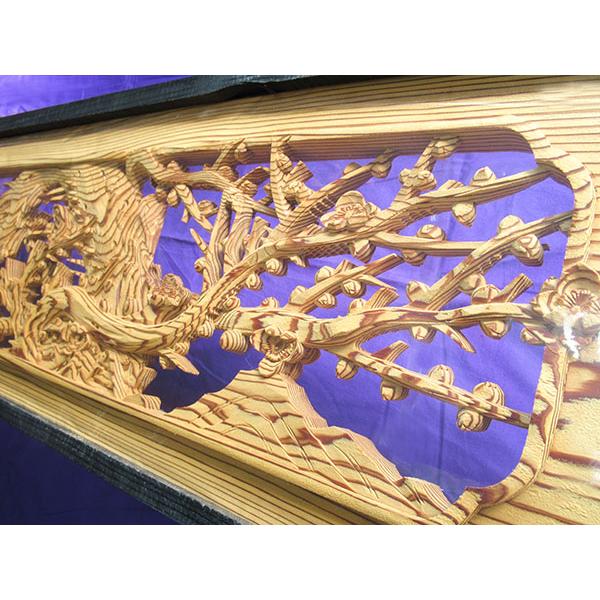 K 書院組付彫刻 欄間 松竹梅 一間×2枚組 : いつもnet ヤフー