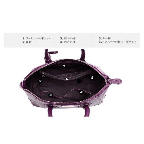 特別セール品】パンクファッション 本革2way スタッズバッグ ボストン