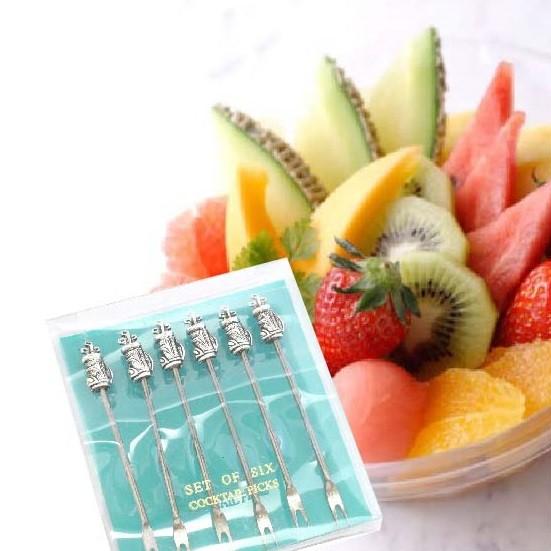 フルーツピック スペイン製 ゴルフバッグ型ピック6本セット ヘッド部分