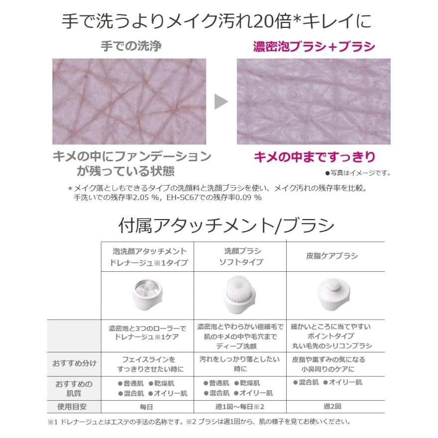 Panasonic（パナソニック） 洗顔美容器 濃密泡エステ EH-SC67 洗顔