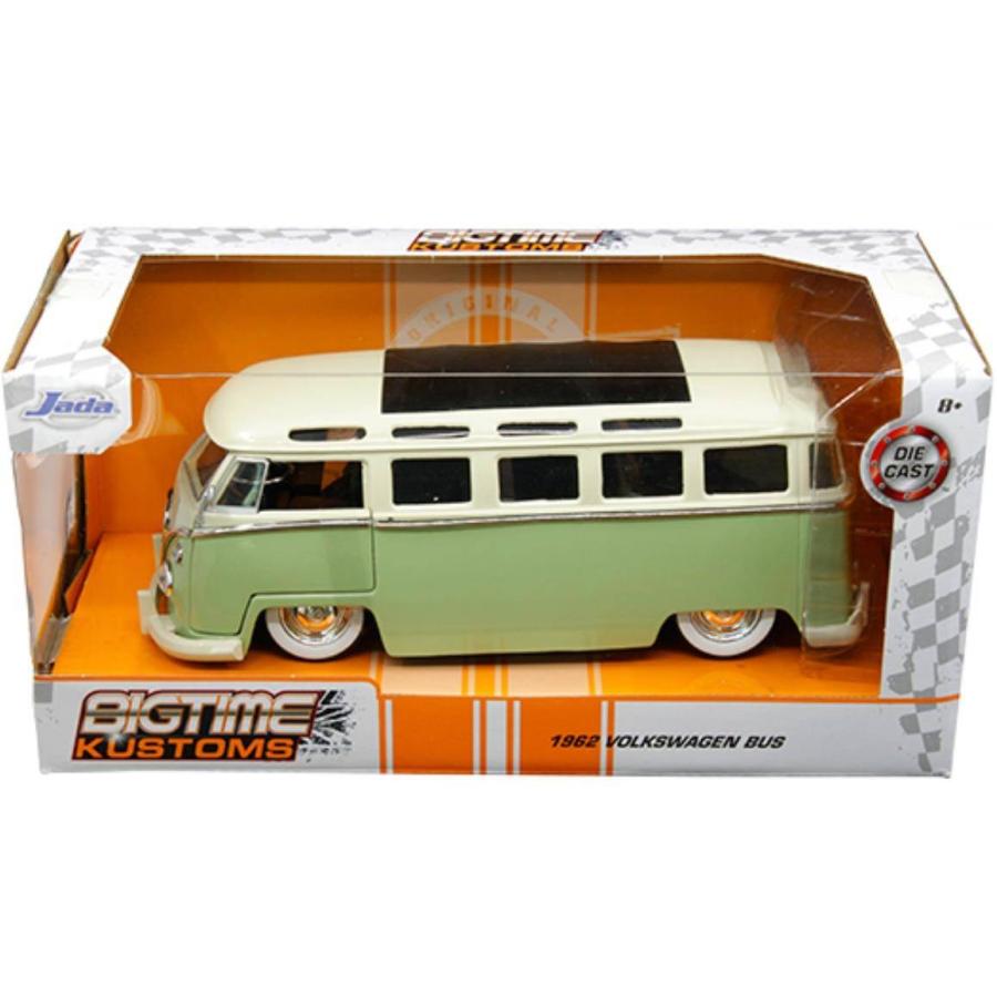 1/24 JadaTOYS VW ワーゲンバス 23ウィンドウ うぐいす色/白 ワーゲン