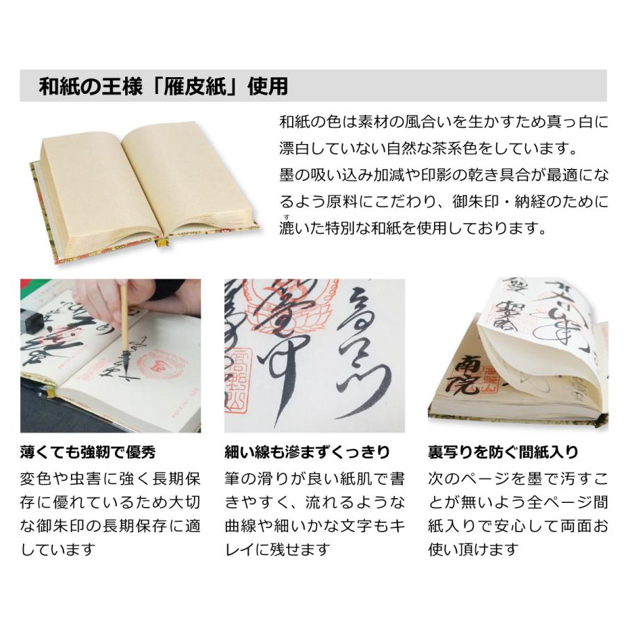 四国霊場八十八ヶ所 納経帳 線描画入り ミニサイズ 赤色 ビニール