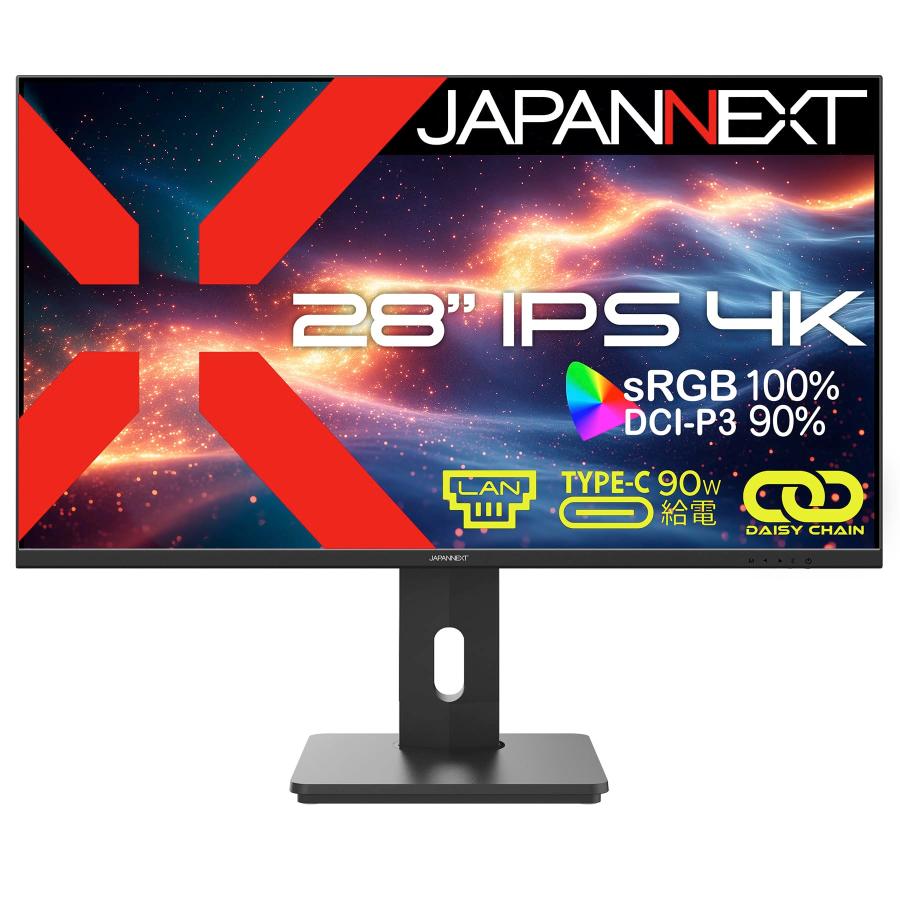 JAPANNEXT 28インチ IPSパネル搭載 4K(3840x2160)解像度 液晶モニター