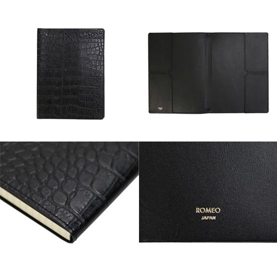 itoya 伊東屋 ROMEO ロメオ クロコ型押し NEWノートカバーB6 RLC40BK
