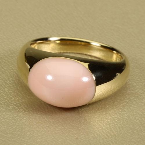 宝石珊瑚のSANSUI 桃珊瑚 本ボケ珊瑚 リング （無染色）（さんご