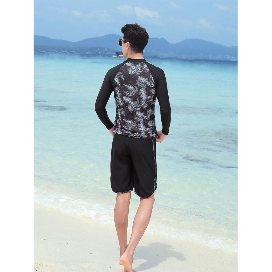 フィットネス水着 水着 メンズ ラッシュガード 上下セット 長袖 サーフ