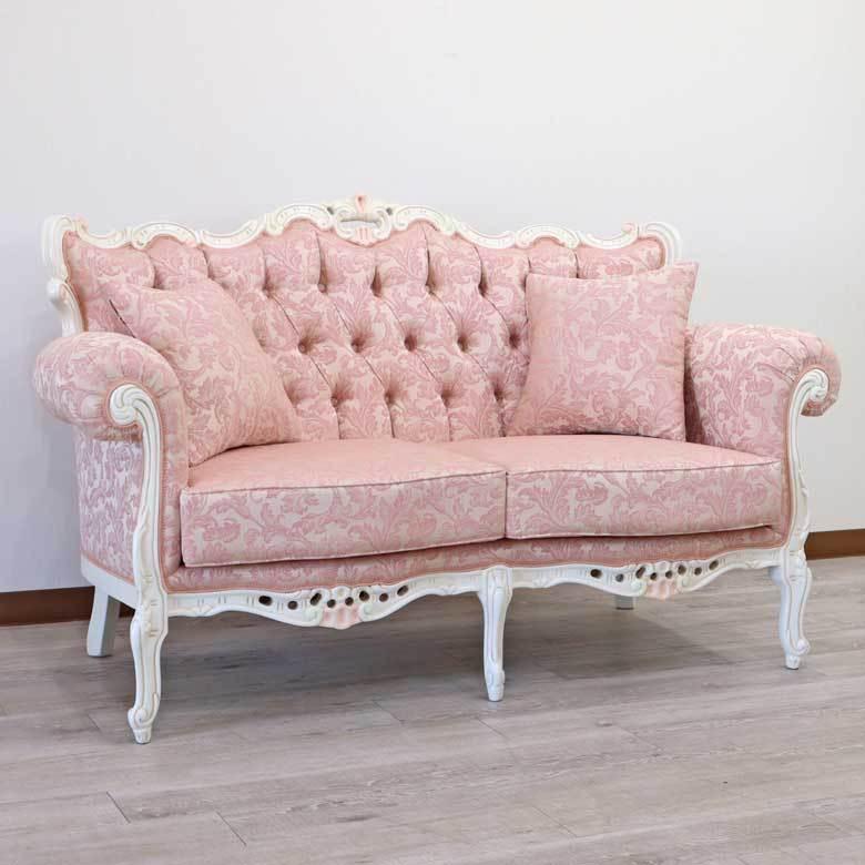 みるく☆管404☆イタリア製☆アンティーク☆ピンクファブリック