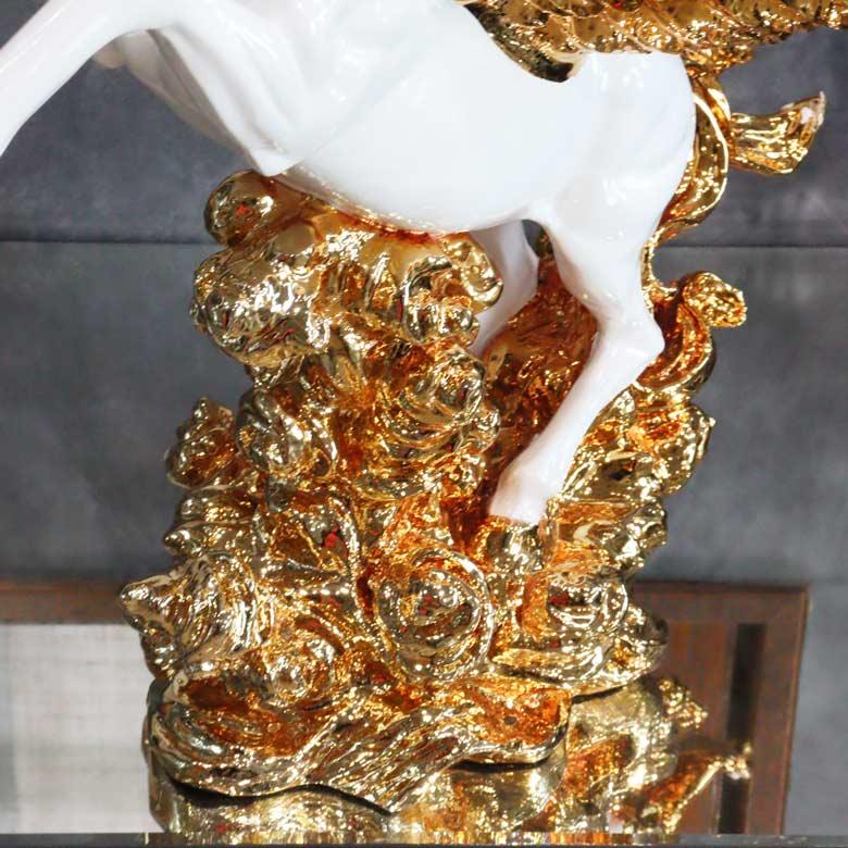 ユニコーン ペガサス 馬のオブジェ 置物 ゴールド 風水 金運 縁起物