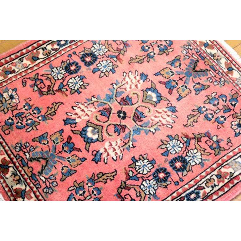 ペルシャ絨毯 70 x 65 サルーク ヴィンテージカーペット ラグ 玄関