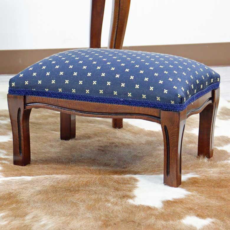 青いフットスツール レトロ風 ヴィンテージ風 かわいい 222-1497-006