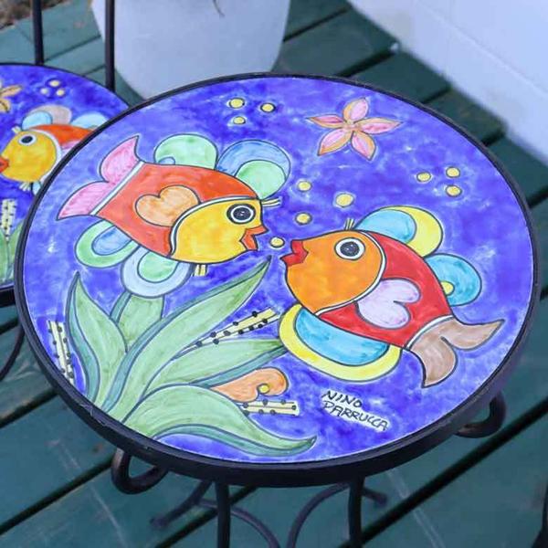 イタリア ガーデン チェア 海の魚 39cm ニーノ パルッカ シチリア島