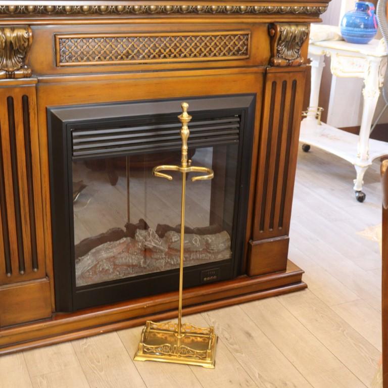 マントルピース用掃除用具L ブラス 真鍮製 暖炉 ゴールド イタリア製