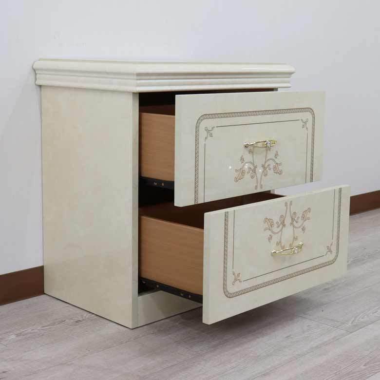 サルタレッリ フローレンス 2段ナイトテーブル チェスト ベッドサイド