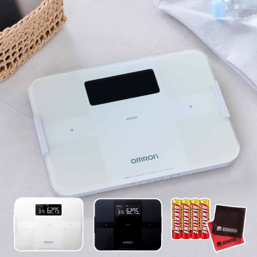 オムロン（OMRON） （予備電池＆クロス付き）オムロン 体重体組成計