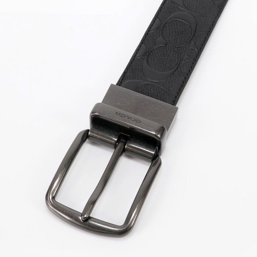 COACH（コーチ） ベルト CQ024 BLK シグネチャー リバーシブル