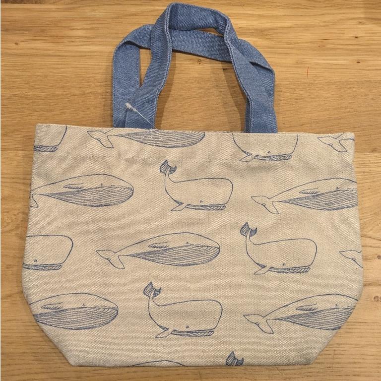 ラインホエール ミニトート トートバッグ くじら マッコウクジラ シロ