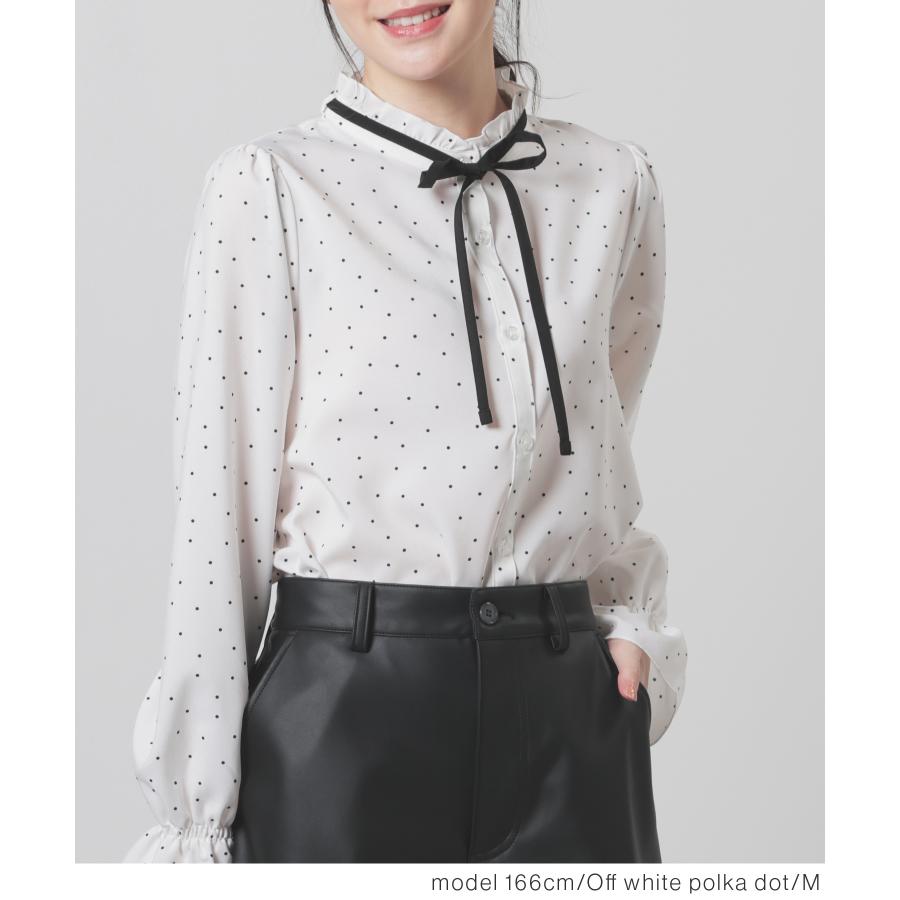 Honeys（ハニーズ） トップス ブラウス 長袖 ハイネック フェミニン