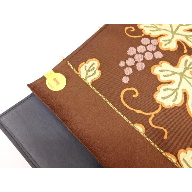 名古屋帯 生地 反物 ぶどう 葡萄 ブドウ 唐草模様 西陣織 京都府