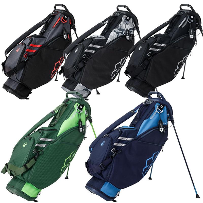 サンマウンテン 9.0型 スタンド キャディバッグ グリーン 4分割 サン